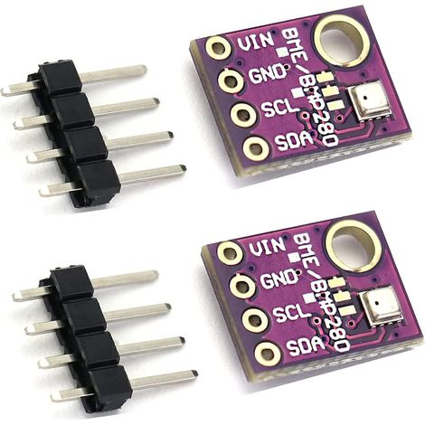 BME280 Lot de 2 capteurs barométriques 5 V pour température, humidité et pression atmosphérique, capteur d'humidité de température, module numérique de capteur d'humidité (1/5)