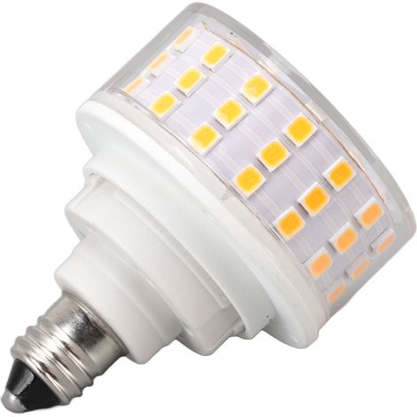 Ampoule LED E11 ABS 10W 1000LM sans scintillement, type « maïs », pour plafonnier, lampe de table ou de meuble, 85-265V, lumière chaude (1/5)