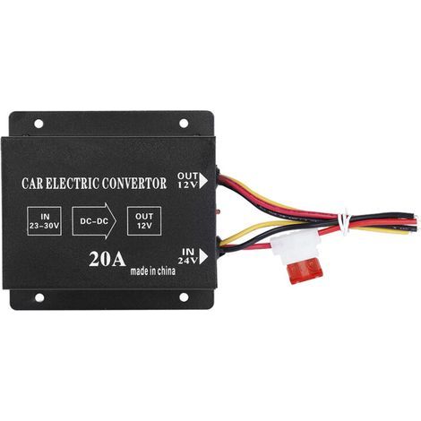 Convertisseur DC 24V vers 12V – Réducteur de tension 20 A / 240 W pour véhicule, camion et utilitaire (1/5)