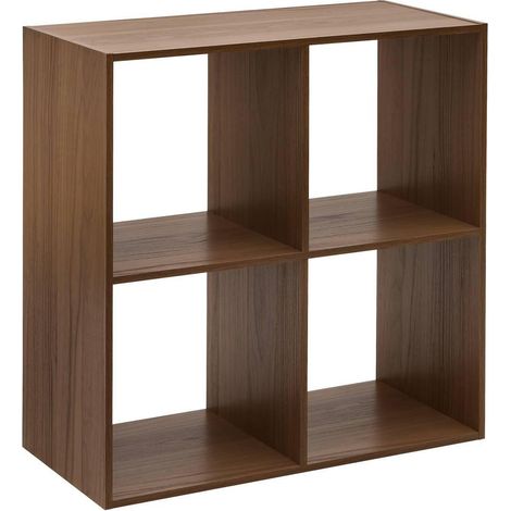 Étagère 4 Cases "Mix n'Modul" 67cm Noyer (1/5)