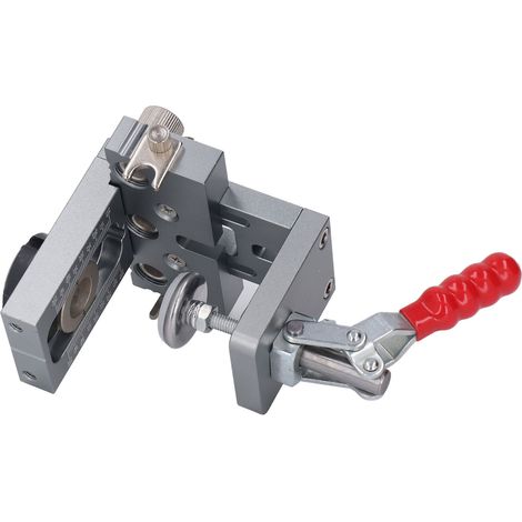 Set mit 3 Holzbohrlehren, Schnellspannpositionierer, verstellbarem Anschlag, Multifunktions-Stanzwerkzeug (1/5)