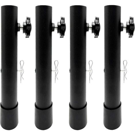 Rallonge de pied de table pliante, en acier inoxydable, avec deux réglages de hauteur, 17,3 pouces. (1/5)