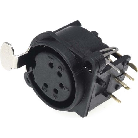 RS PRO-Connecteur XLR Femelle Droit 5 voies Montage panneau, placage Or ( Prix pour 1 ) (1/3)