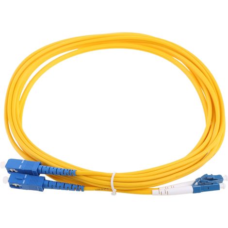 Jarretière fibre optique, Cordon de brassage fibre optique monomode duplex SC vers LC, cordon de brassage fibre optique UPC SM