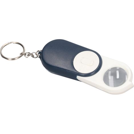 Loupe de poche 10X à double lentille, pliable, mini loupe porte-clés avec lumière LED