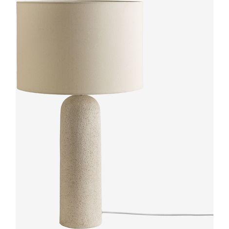SKLUM Otile-Tischlampe aus Leinen und Glasfaser Weiss (1/5)