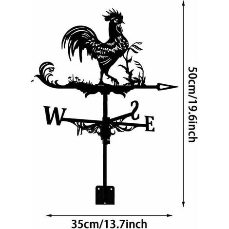 Gartenwetterfahne – Windrichtungsanzeiger aus Metall im Retro-Design, ideal für Landwirtschaft und Garten, Geschenkidee (1/3)