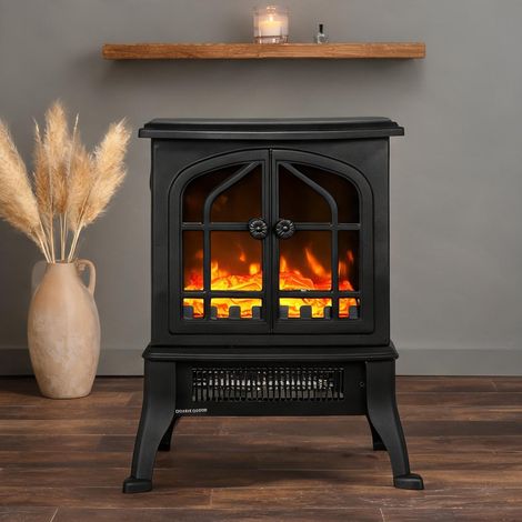 Cheminée électrique preto en plástico Vidro e ABS 39 x 24 x 48 cm (1/5)