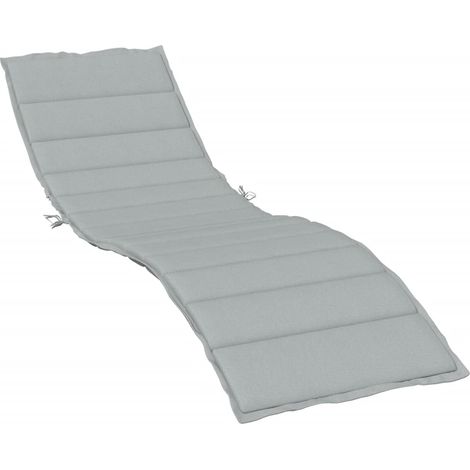 vidaXL Cuscino per Lettino Prendisole Grigio Chiaro Mélange 200x60x4cm