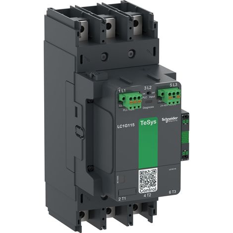 Contactor TE SYSG225 3 polos 24-48V ACDC para control de potencia eléctrica.