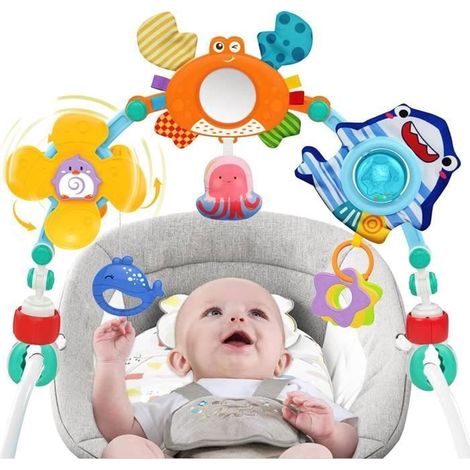 Jouet dArche de Poussette Arche Eveil Bebe Dactivits Jouets Sensoriels Suspendu Convenant la Plupart des Poussettes YYV (1/4)