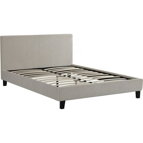 Cama doble de pana "Ambre" - 140 x 190 - Beige (1/4)