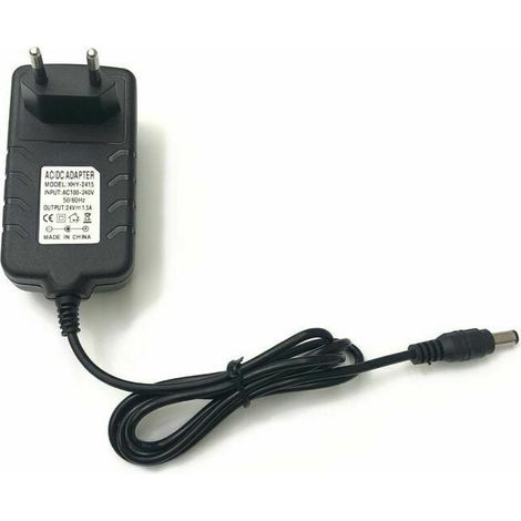 Transformateur de puissance - 24W 24V 1.5A - Avec prise domestique de 220 V à DC 24 V - Noir - Adaptateur secteur SUNone Lampe à ongles LED Light Bar Plug-in Wall Constant Current Swi (1/4)