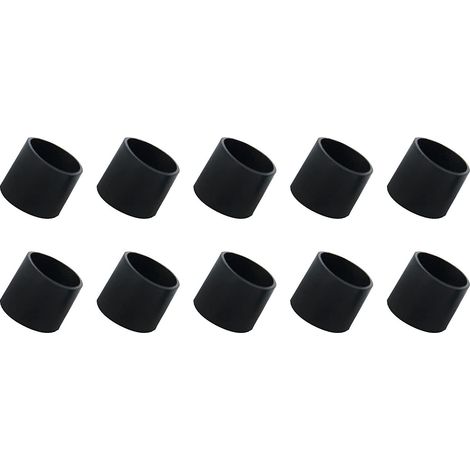 40 protections pour pieds de chaise (14 mm de diamètre), en caoutchouc, pour meubles et sols - idéales pour tables basses et mobilier d'extérieur, noires.