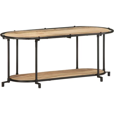 Meuble TV,Banc TV,Armoire TV 100x42x40 cm bois massif de manguier brut CFW873279 (1/5)