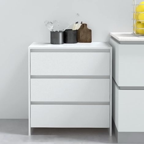 vidaXL Buffet Blanc 70x41x75 cm Bois d'ingénierie (1/5)