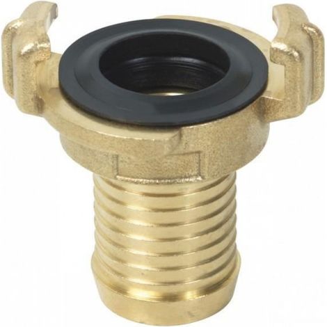 Raccord Express Laiton Cannelé - Diamètre 25 mm - Pour Tuyau Jardin - 1 Pièce