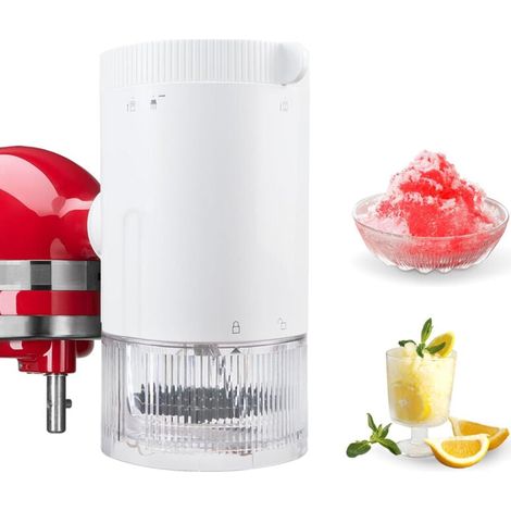Accessoire pour glace à raser pour batteurs sur socle KitchenAid, accessoire pour rasoir à glace, accessoire pour cône à neige, blanc (machine/mélangeur non inclus) (1/5)