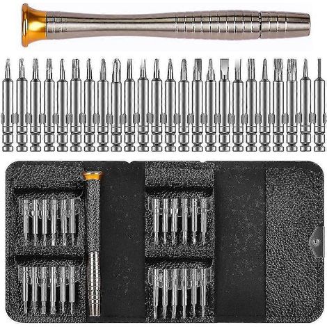 Kit de tournevis 25 en 1, mini-tournevis de précision pour PC, lunettes, téléphone portable, ordinateur portable, montre (1/5)