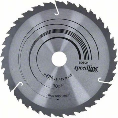 Bosch PRO Wood Kreissägeblatt, 235 x 2,4 x 30 mm, T30