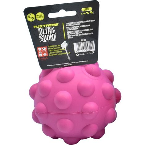 L: Gummispielzeug mit Silent Squeaker Atomic Ball Fuxtreme für Hunde (1/2)