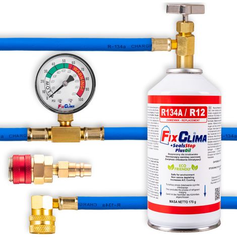 KIT CLIMATISATION AUTO GAZ R134A + PRODUIT D'ÉTANCHÉITÉ