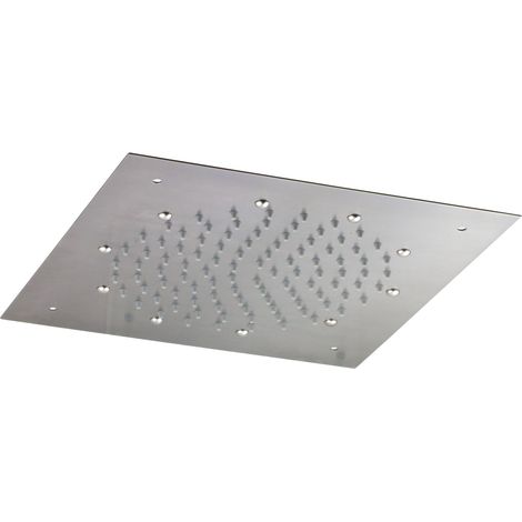 Soffione doccia da incasso a soffitto 30 x 30 cm in colore nichel spazzolato Pollini Acqua Design MARTE SD4960303NS  Nichel Satinato