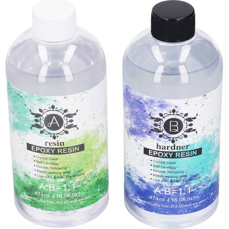 Colle époxy AB haute transparence, résistante au jaunissement, pour le soudage et le revêtement DIY (1/5)