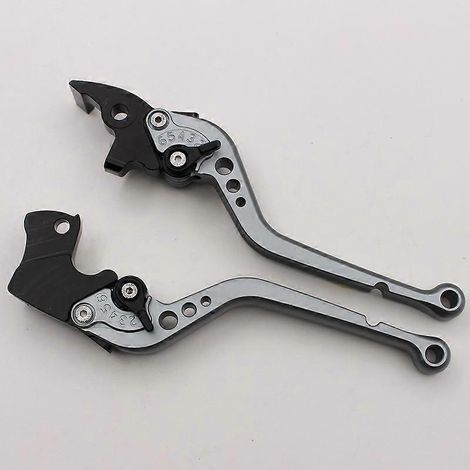 Convient aux motos KTM390 Duke, guidon court modifié anti-chute en alliage d'aluminium avec levier de frein et de klaxon (tige longue grise) (1/5)