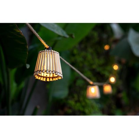 OKINAWA Lichterkette mit Kabel für den Innen- und Außenbereich. 10 LED-Lampen mit warmem Licht. Hergestellt in Spanien (1/2)