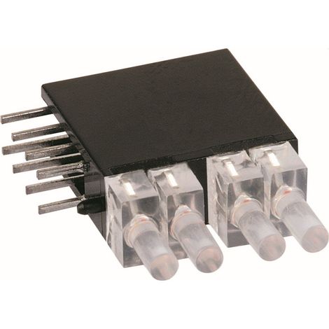 Mentor Mehrfach LED-Anzeige 2820.2831 13 mm Grün, Rot 3 mm 20 mcd 20 mA 2 V, 2.2 V R=4-Fach, RM=2,9