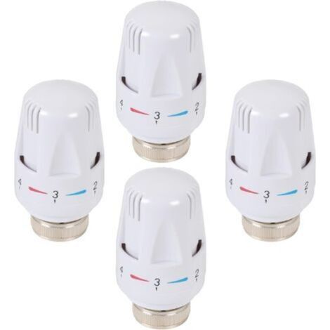 4PCS Tete Thermostatique Robinet Thermostatique Radiateur Tête de Remplacement de Vanne de Radiateur Valve de Radiateur Thermostatique M30 x 1,5 Tete Thermostatique Radiateur pour Maison Bureau (1/5)