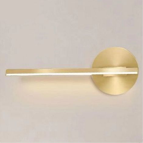 TrAdE Shop Traesio - Applique Da Parete Led 13 W Lineare Orientabile Oro Lampada Luce Naturale 50384 - (1/5)