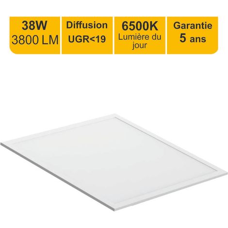 Dalle LED 38W 60x60 UGR19 3800lm 6500K - garantie 5 ans