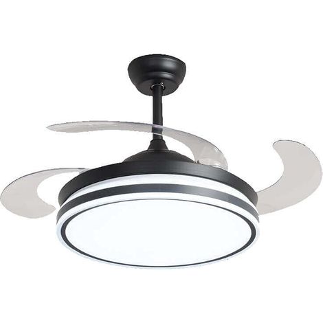 Pepeo Ventilatore da soffitto Ganuwa con illuminazione a LED con telecomando, dotato di innovativo meccanismo di apertura e apertura delle ali [60 Watt] (1/5)