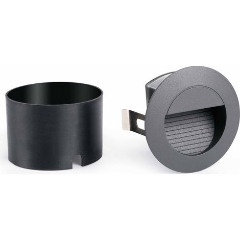 Faro Barcelona – Lampe encastrable murale LED SMD 4000K – Aluminium gris foncé – IP44 – Pour extérieur jardin et terrasse – Installation facile