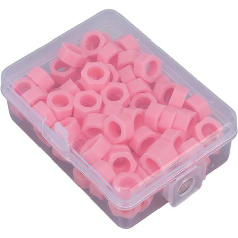 100 anneaux de repérage dentaire en silicone pour stérilisation - Lot de 100 - Rose vif (1/5)