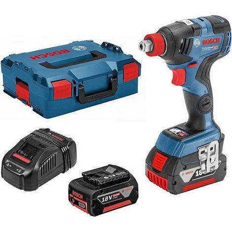 Bosch Sistema professionale 18V GDX 18V-200 C - Avvitatore a impulsi a batteria (Brushless, 200 Nm, plug-in, 2 batterie da 5,0 Ah, in L-BOXX) (1/5)