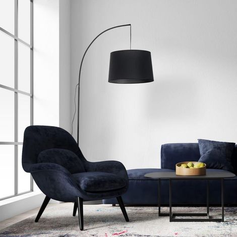 TK Lighting Orta 5417 lampada da terra nera design classico