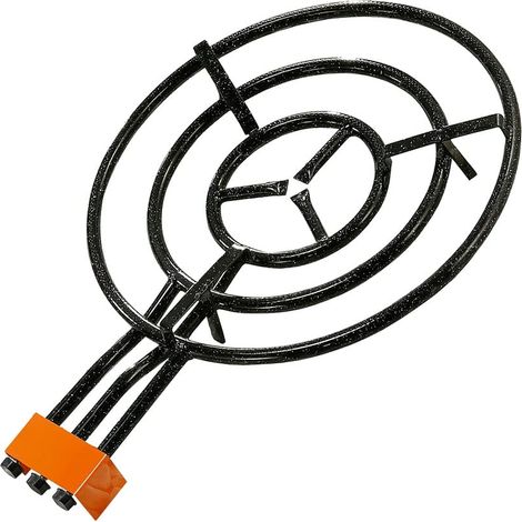 Garcima BN-G600 Bruciatore a Gas per Paella 60 cm 3 Anelli 21 kW 1750 g-h Uso Esterno colore Nero (1/2)