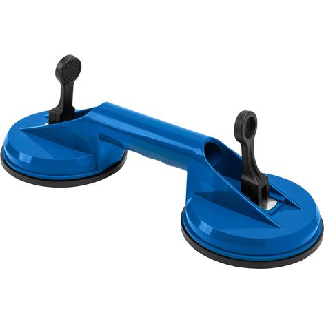 Ventouse double robuste 80 kg Plastique et caoutchouc Transport sécurisé de vitres et carreaux Usage professionnel (1/5)
