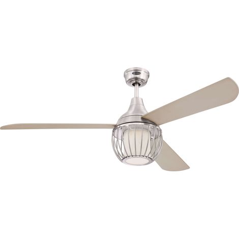 Ceiling Fan Graham Nickel 132cm / 52" with LED (1/5)