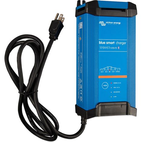 Victron – Chargeur de batterie moto 12V 30A – 3 sorties – Bluetooth – Algorithme de charge intelligent – Adapté batteries plomb et lithium-ion (1/4)