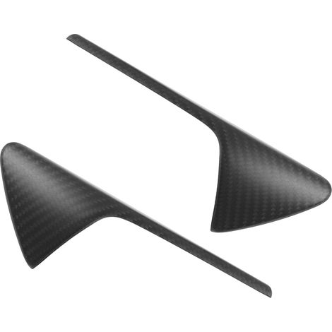 Paire de caches caméra latéraux en fibre de carbone véritable pour Tesla Model 3 S X Y, finition mate, couvercle de custode avant (1/5)