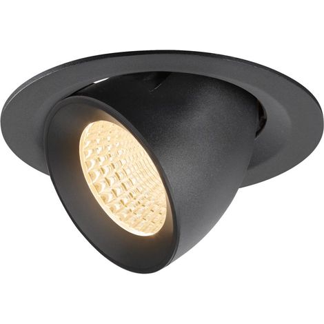Spot encastré NUMINOS® GIMBLE M intérieur 2700 K 55° noir - SLV - 1009547