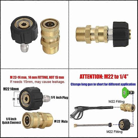Kit adaptateur/connecteur pivotant pour lavage extérieur - Pièces détachées (1/4)