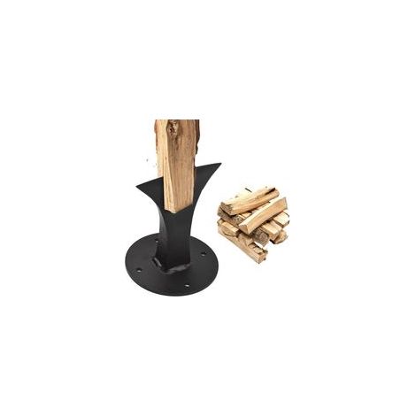 Fendeuse à bois manuelle pour petits poêles – Acier et silicone – Taille compacte 11 x 11 x 12,5 cm – Installation facile (1/5)