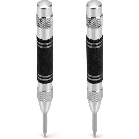 2er-Pack automatischer Körner, gefederte Körner, 128 mm, für Holz, Wände, Kunststoff, weiches Metall, Fensterglas