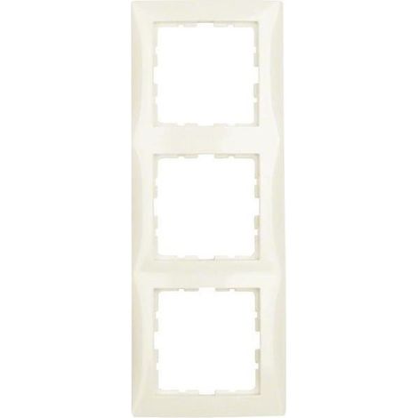 Rahmen für 3-Element-Mechanismus der Serie „Berker S1“ IP20 80,5x223x9,5mm polarweiße Farbe (1/5)