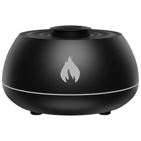 Flame Aroma Essential Oil Diffuser Humidifier 7 Flame Colors, for Home, Bedroom, Yoga, Office, with Waterless Auto Shut-Off Protection (Black) (1/5)